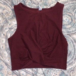 Racer back cropped workout tank